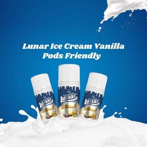 LUNAR CLASSIC VANILLA ICE CREAM PODS FRIENDLY 30ML 12MG BY VAPEZOO E-LIQUID