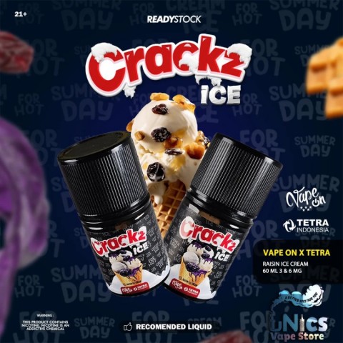 CRACKZ ICE V2 RAISIN ICE CREAM 60ML 3MG BY TETRA CRACKZ