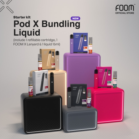 FOOM X POD KIT BUNDLING LIQUID 15ML BY FOOM