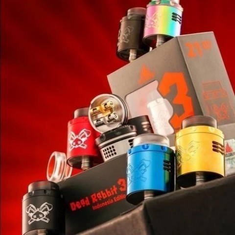 DEAD RABBIT V3 RDA 24MM AUTHENTIC BY HELLVAPE FOR ATOMIZER VAPORIZER