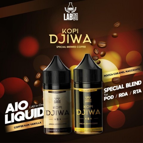 KOPI DJIWA SALT POD FRIENDLY 30ML 9MG BY LAB51 SALTNIC E-LIQUID VAPOR