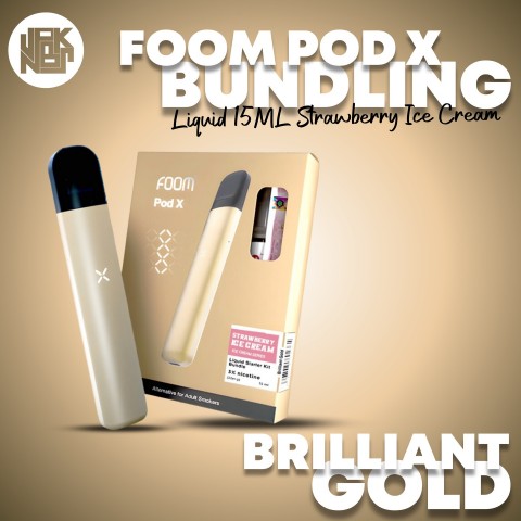 Foom Bundling Brilian Gold Kit - Vapekanbaru : Vape Store Pekanbaru 