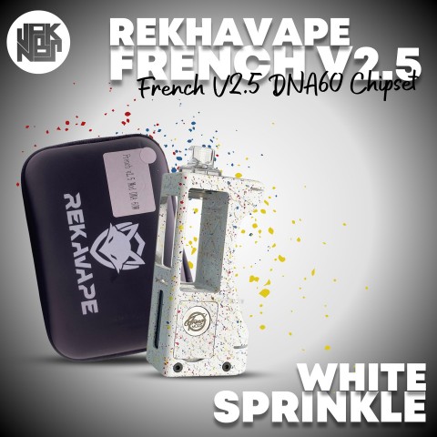 French V2.5 White Splatter - Vapekanbaru : Vape Store Pekanbaru 