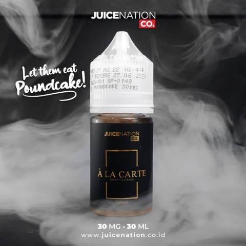 ALA CARTE CREAM POUNDCAKE SALT NIC 30ML 30MG BY JUICENATION E-LIQUID
