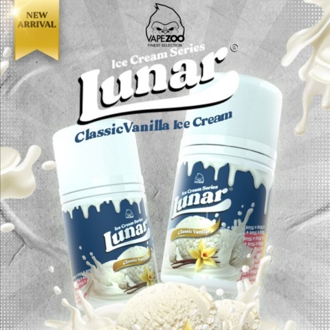 LUNAR CLASSIC VANILLA ICE CREAM FREEBASE 60ML BY VAPEZOO E-LIQUID