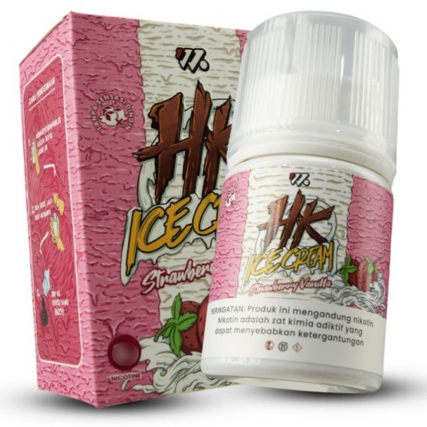 HK ICE CREAM STRAWBERRY VANILLA 60ML by WISE JUICE LIQUID HAPPI KRUNCH