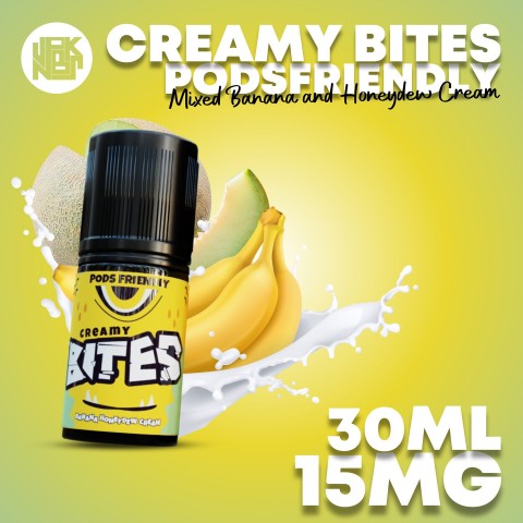 Creamy Bites Banana Honeydew Cream Pods Friendly 30ML - Vapekanbaru : Vape Store Pekanbaru 