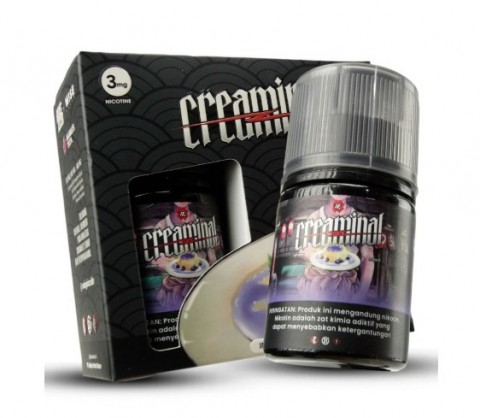 CREAMINAL JAPANESE BLUEBERRY PUDDING FREEBASE 60ML BY BADASS X UNWISE E-LIQUID