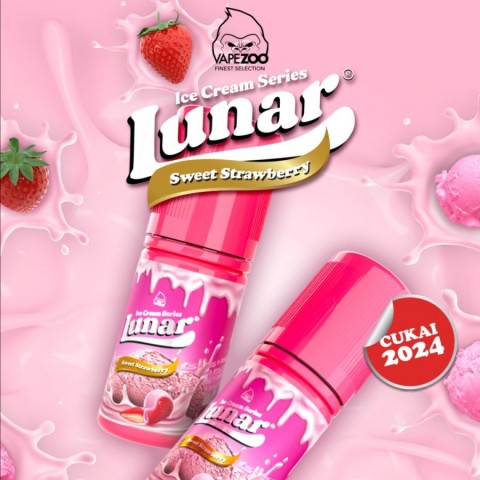 LUNAR STRAWBERRY ICE CREAM PODS FRIENDLY 30ML BY VAPE ZOO E-LIQUID