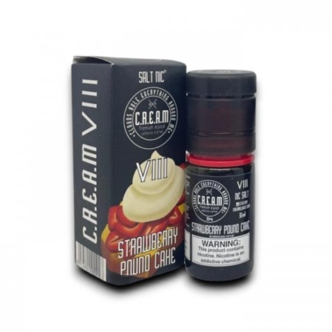 CREAM VIII STRAWBERRY POUNDCAKE  30ML 30MG SALT NIC BY EJM .JJW