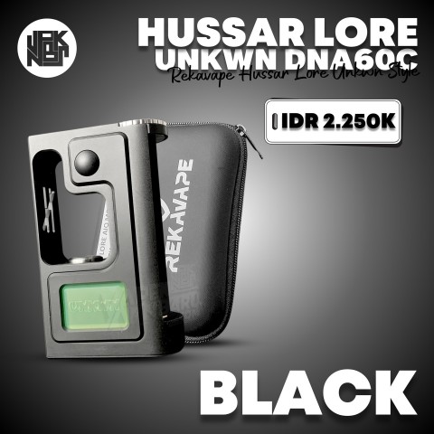 Hussar Lore Unknown DNA 60C Black - Vapekanbaru : Vape Store Pekanbaru 