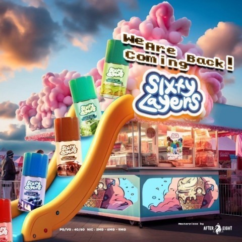 SIXTY LAYERS CREAM SERIES 60ML PREMIUM LIQUID LOKAL BY AFTER8