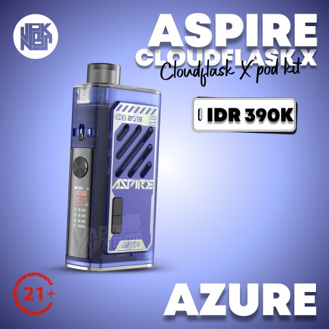 Aspire Cloudflask X 75W 18650 Pod Mod Kit - Vapekanbaru : Vape Store Pekanbaru 
