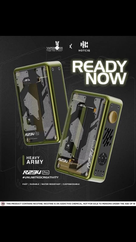 HOTCIG R234 PRO HEAVY ARMY - Vapekanbaru : Vape Store Pekanbaru 