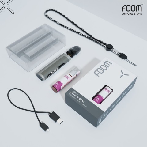 FOOM Y POD KIT 30W 1100mAh BUNDLING LIQUID 15ML AUTHENTIC BY FOOM
