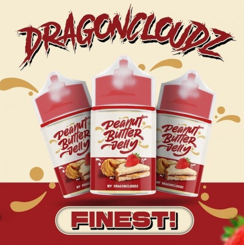 PEANUT BUTTER JELLY STRAWBERRY 60ML BY DRAGON CLOUDZ PBJ