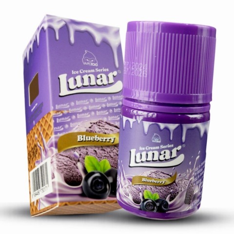 LUNAR ICE CREAM BLUEBERRY FREEBASE 60ML BY VAPE ZOO E-LIQUID