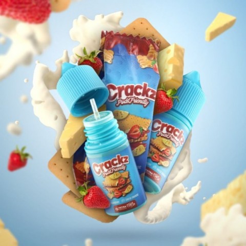 Crackz V1 Strawberry Cheese Crackerz Salt Nic 30ML - Vapekanbaru : Vape Store Pekanbaru 