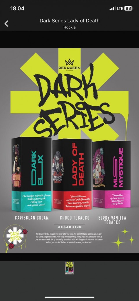 HOOKLA DARK SERIES FREEBASE 60ML BY REDQUUEN