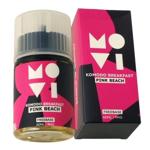 KOMODO BREAKFAST PINK BEACH STRAWBERRY LEMONADE FB 99+ 60ML BY MOVI E-LIQUID