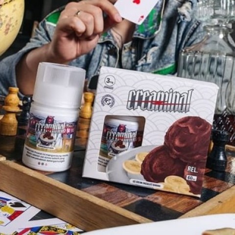 CREAMINAL ICE CREAM CHOCOLATE BANANA FREEBASE 60ML BY UNWISE