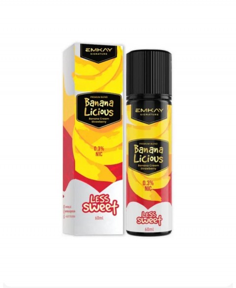 BANANALICIOUS LESS SWEET FREEBASE 60ML BY EMKAY BREWERY E-LIQUID