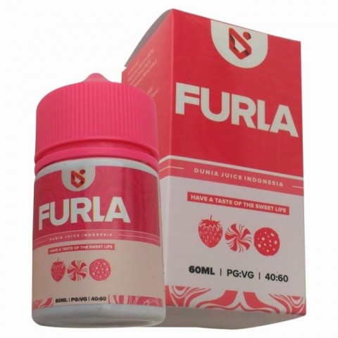 FURLA STRAWBERRY CANDY FREEBASE 60ML BY DUNIA JUICE INDONESIA E-LIQUID