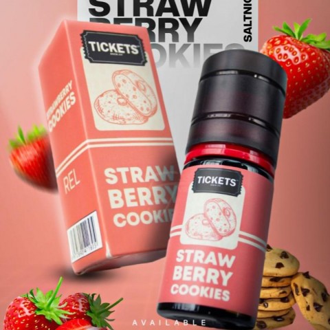 TICKETS STRAWBERRY COOKIES 30ML 25MG BY EJM