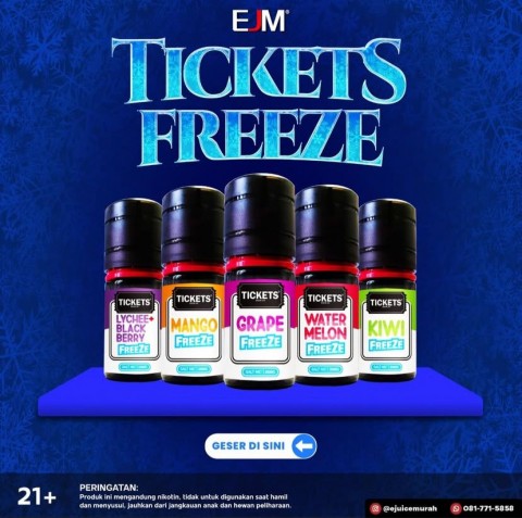 TICKETS FREEZE SERIES SALTNIC 30ML 25MG BY EJM