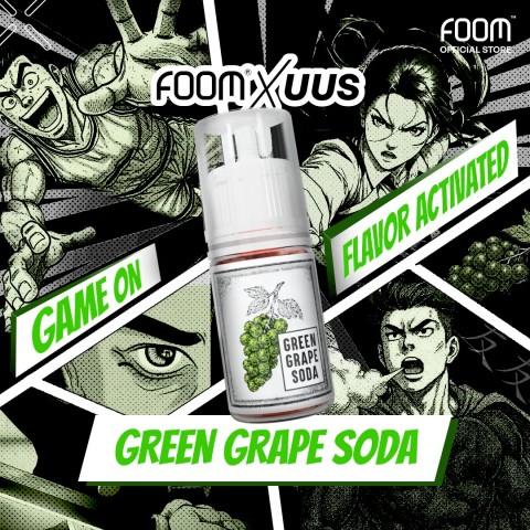 FOOM GREEN GRAPE SALT NIC 30ML BY UUS X FOOM E-LIQUID