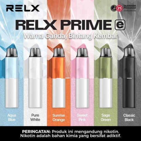 RELX PRIME E BUNDLING POD KIT + RELX SALT NIC 15ML AUTHENTIC BY RELX