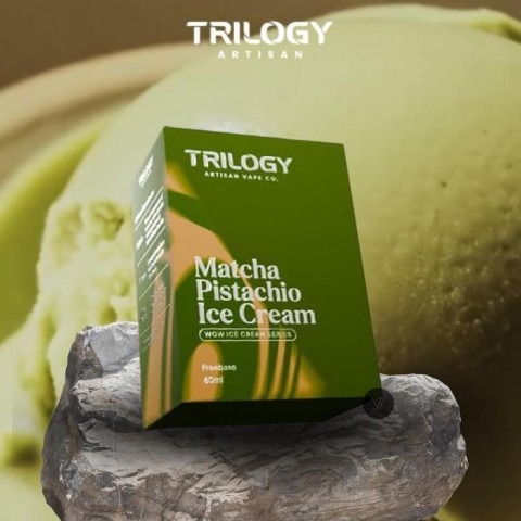 WOW V4 ICE CREAM MATCHA PISTACHIO FREEBASE 60ML BY TRILOGY X BLACKJACK E-LIQUID
