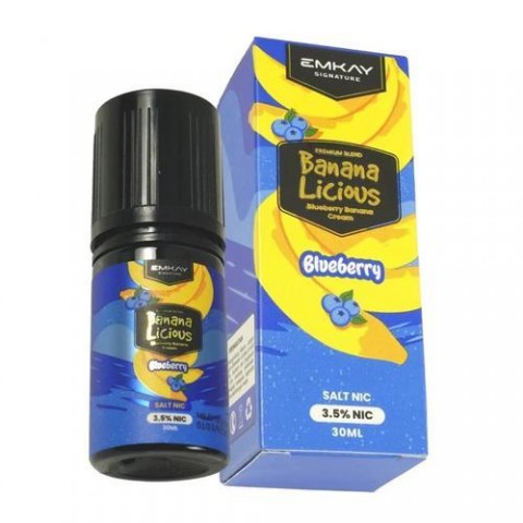 BANANALICIOUS BLUEBERRY BANANA CREAM SALTNIC 30ML BY EMKAY BREWERY E-LIQUID