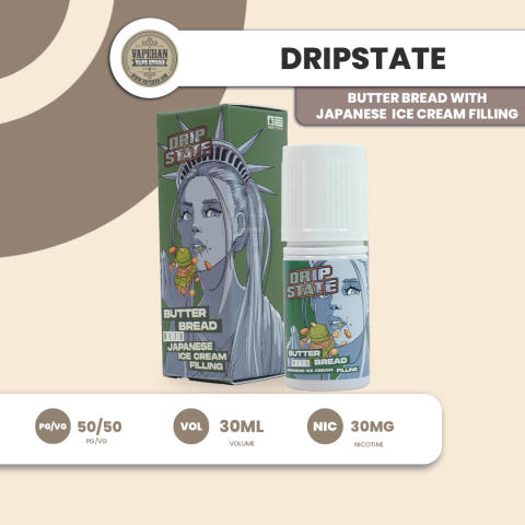 DRIPSTATE BUTTER BREAD WITH JAPANESE ICE CREAM FILLING 30ML 30MG