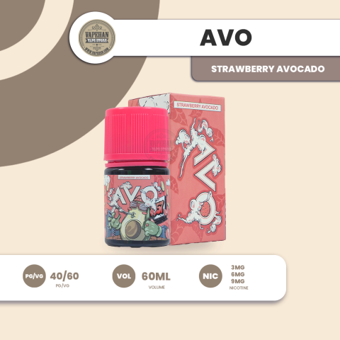 AVO AVOCADO STRAWBERRY FREEBASE 60ML BY HERO57 E-LIQUID
