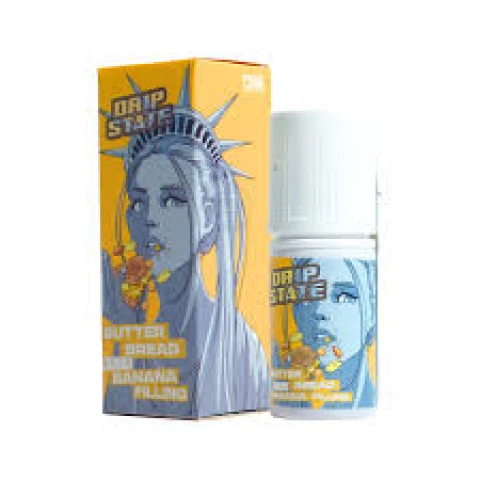 DRIPSTATE BUTTER BREAD WITH BANANA FILLING SALTNIC 30ML BY DRIPSTATE