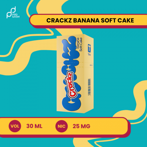 CRACKZ BANANA SOFT CAKE 30ML 25MG BY TETRA